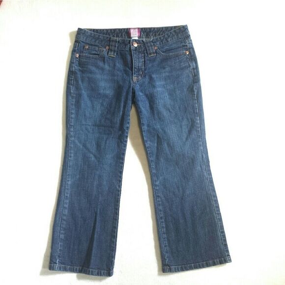 CROPPED Flare Dark Wash Jeans 6 Drew The Limited - Picture 2 of 7